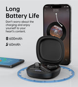 CHOETECH BH-T25 OWS Wireless Bluetooth Earbuds V5.3 with Advanced Sound Quality - Black - Low Angle