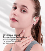 CHOETECH BH-T25 OWS Wireless Bluetooth Earbuds V5.3 - Painless & Immersive Sound Experience in White - Top-Down View