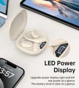CHOETECH BH-T25 OWS Wireless Bluetooth Earbuds V5.3 - Painless & Immersive Sound Experience in White - 45-Degree Angle