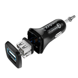 CHOETECH C0051 Quick Charge 3.0 Tech 30W Car Charger - 45-Degree Angle