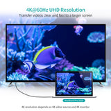 CHOETECH 5M USB-C to HDMI 4K Cable - High-Speed Connection, Black - Top-Down View