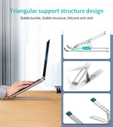 CHOETECH H045-SL Aluminum Foldable Laptop Stand - Side View