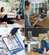CHOETECH H055-GY Aluminum Foldable Laptop Stand - Close-Up Angle