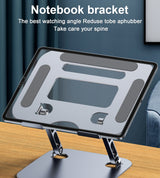 CHOETECH Adjustable Aluminum Tablet and Laptop Stand - Top-Down View