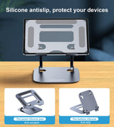 CHOETECH Adjustable Aluminum Tablet and Laptop Stand - 45-Degree Angle