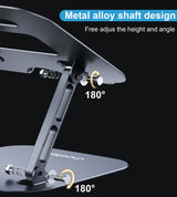 CHOETECH Adjustable Aluminum Tablet and Laptop Stand - Close-Up Angle