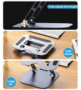 CHOETECH Adjustable Aluminum Tablet and Laptop Stand - Low Angle