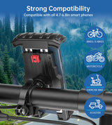 CHOETECH H067-BK Adjustable Mobile Stand for Bicycle (Black) - 45-Degree Angle