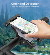 CHOETECH H067-GN Adjustable Mobile Stand for Bicycle (Green) - Low Angle
