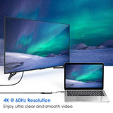 CHOETECH HUB-H10 USB-C To HDMI Braided Cable Adapter - Side View