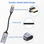 CHOETECH HUB-H21 USB-C to HDMI 4k 60Hz Braided Video Cable Cord Adapter