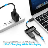 CHOETECH HUB-M03 USB-C To HDMI Adapter(4K@60hz) with 60W PD Charging Port - Side View