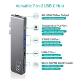 CHOETECH HUB-M14 USB-C  7 in 1 Expand Docking Station Hub for MacBook Pro - Front View