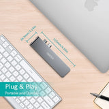 CHOETECH HUB-M14 USB-C  7 in 1 Expand Docking Station Hub for MacBook Pro - Low Angle