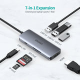 CHOETECH HUB-M19 USB-C 7-in-1 Multifunction Adapter - Front View
