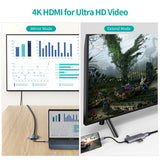 CHOETECH HUB-M19 USB-C 7-in-1 Multifunction Adapter - Top-Down View