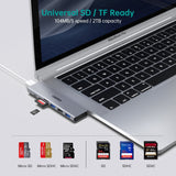 CHOETECH HUB-M23 7-in-1 MacBook Pro USB Adapter - Close-Up Angle