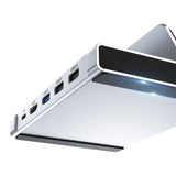 CHOETECH HUB-M77-GY PD100W 5-in-1 USB-C PD+HDMI+USB 3.0A/F+USB2.0 Steam Deck Docking Station - Side View