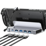 CHOETECH HUB-M77-GY PD100W 5-in-1 USB-C PD+HDMI+USB 3.0A/F+USB2.0 Steam Deck Docking Station