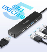 CHOETECH HUB-M80 Hub 5-in-1 Multifunctional Hub - Side View