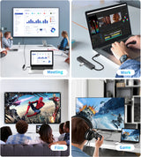 CHOETECH HUB-M80 Hub 5-in-1 Multifunctional Hub - Close-Up Angle