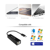CHOETECH HUB-R01 USB 3.1 Type-C To RJ45 Gigabit Ethernet Adapter - Front View