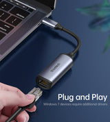 CHOETECH HUB-R02 USB-C to Gigabit Ethernet Adapter - Rear View