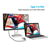 CHOETECH USB-C Multiport Adapter: VGA, USB & Charging Hub - Side View