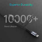 CHOETECH IP0039 USB-C To iPhone MFi Certified Cable 1.2M - Top-Down View