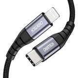 CHOETECH IP0042 USB-C MFI Certified iPhone Cable 3M - Front View