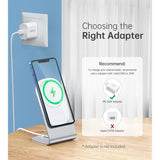 CHOETECH MA00117-SL MagLeap Magnetic Wireless Charger with Stand and AC Adapter - Front View