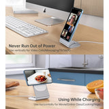 CHOETECH MA00117-SL MagLeap Magnetic Wireless Charger with Stand and AC Adapter - Top-Down View