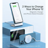 CHOETECH MA00117-SL MagLeap Magnetic Wireless Charger with Stand and AC Adapter - Rear View