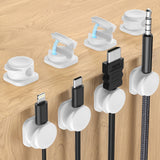 CHOETECH MCC001-WH 6 Pack Professional grade Magnetic Lock Cord Holder Clips White - Front View