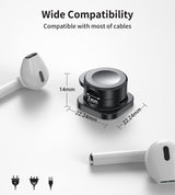 CHOETECH MCC001-WH 6 Pack Professional grade Magnetic Lock Cord Holder Clips White - Side View