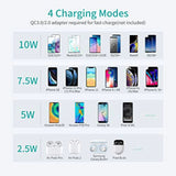 CHOETECH MIX00087 (T524S+T511S) Qi 10W/7.5W Fast Wireless Charging Stand and Pad - Side View