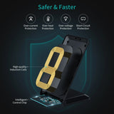 CHOETECH MIX00093 Fast Wireless Charging Stand 10W Qi-Certified T524S 2-Pack - Front View