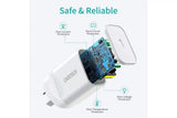 CHOETECH MIX00109 USB-C PD 20W AC Charger Adapter 2-Pack White - Top-Down View