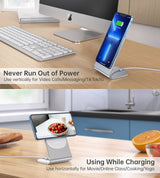 CHOETECH MIX00117SL Magasafe Fast Wireless Charger Stand Holder For iPhone 13/12 (H047+T517) - Top-Down View
