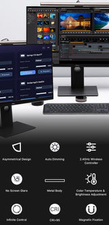 CHOETECH MIX-E1129 Wireless Controlled LED Lamp Monitor Lighting x2 bars - 45-Degree Angle