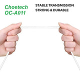 Choetech OC-A011 USB-C In-Ear Headphones 1.2m - White - Top-Down View