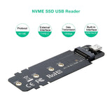 CHOETECH M.2 to USB 3.1 Gen 2 SSD Enclosure for PCI-E NVMe Drives (M-Key Only) - Front View
