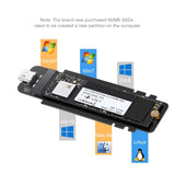 CHOETECH M.2 to USB 3.1 Gen 2 SSD Enclosure for PCI-E NVMe Drives (M-Key Only) - Side View