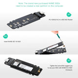 CHOETECH M.2 to USB 3.1 Gen 2 SSD Enclosure for PCI-E NVMe Drives (M-Key Only) - Top-Down View