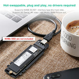 CHOETECH M.2 to USB 3.1 Gen 2 SSD Enclosure for PCI-E NVMe Drives (M-Key Only)