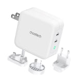 CHOETECH PD6008  GAN Dual Type-C 100w Travel Charger (US/EU/UK/AU)