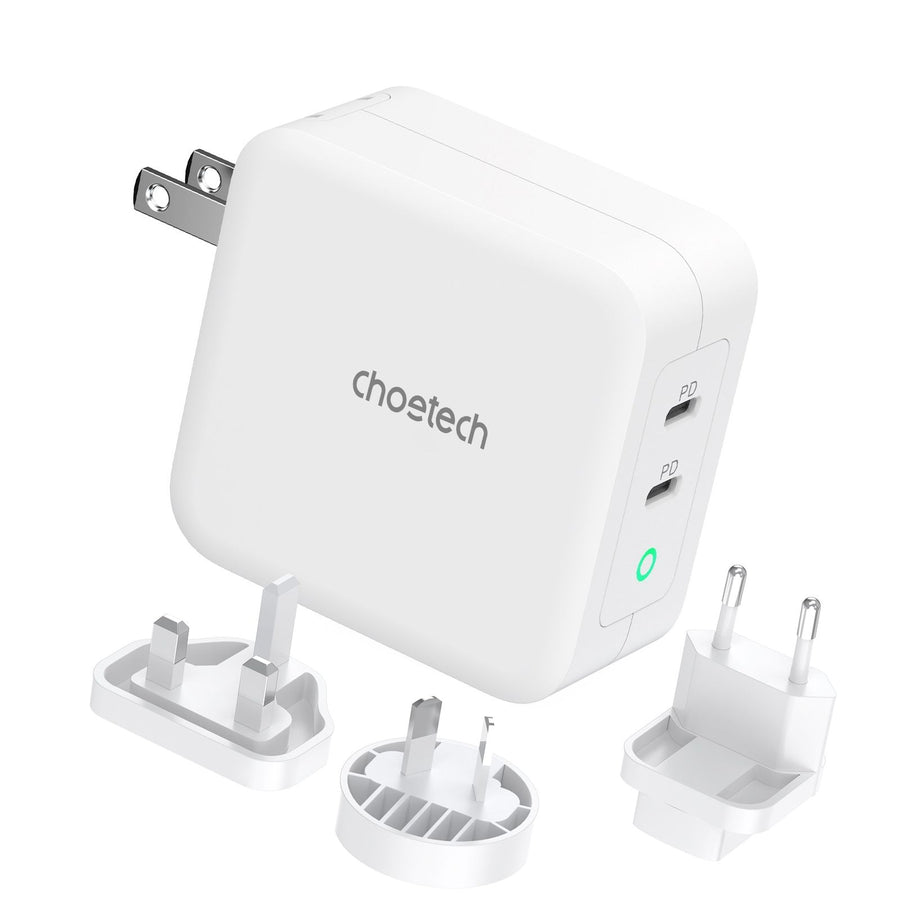 CHOETECH PD6008  GAN Dual Type-C 100w Travel Charger (US/EU/UK/AU)
