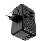 CHOETECH 100W GaN Travel Wall Charger with 5 Ports - 2C + 2A + AC Adapter for Global Use - Side View