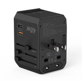 CHOETECH PD6045 GaN Tech 2C+2A 45W Travel Adapter with US EU UK AU Plugs Black - Extra Image