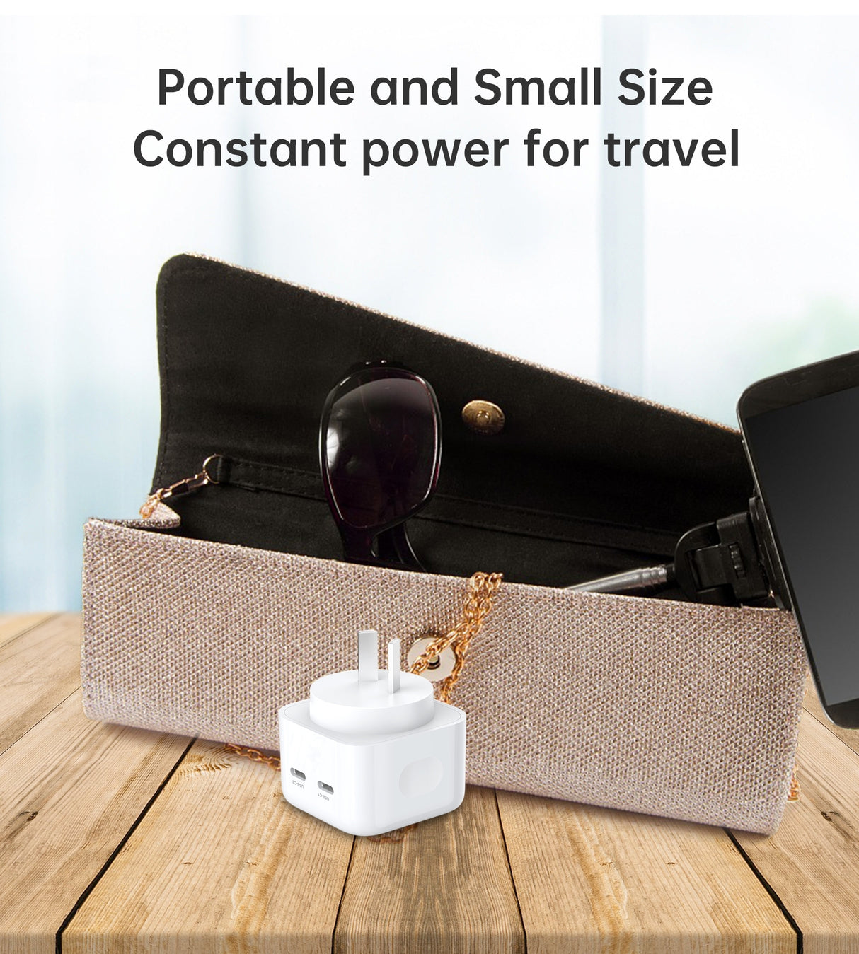 CHOETECH 35W Dual USB-C Power Delivery Charger for Travel
